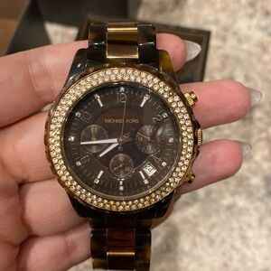 Michael Kors tortoise shell watch